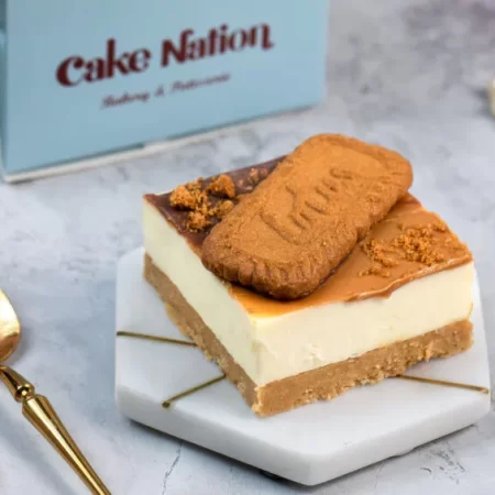 Lotus Biscoff Belgian Cheese Cake Slice