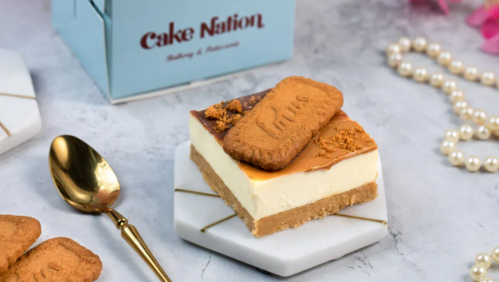 Lotus Biscoff Belgian Cheese Cake Slice