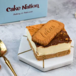 Lotus Biscoff Nutella Cheese Cake Slice